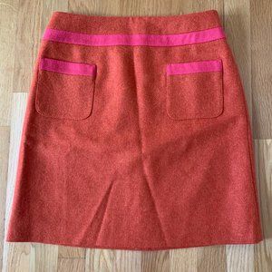 Marmalade Orange Wool Skirt
